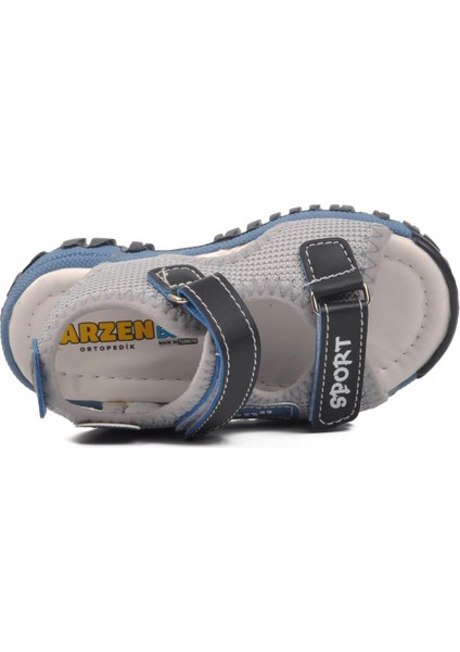 24-410-B Lacivert-Mavi Ortopedik Erkek Çocuk Sandalet