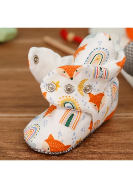 Organik Pamuk Bebek Pandufu, Kaydırmaz Taban, Yenidoğan Patiği, Ev Kreş Ayakkabısı, Tilki fiyatları