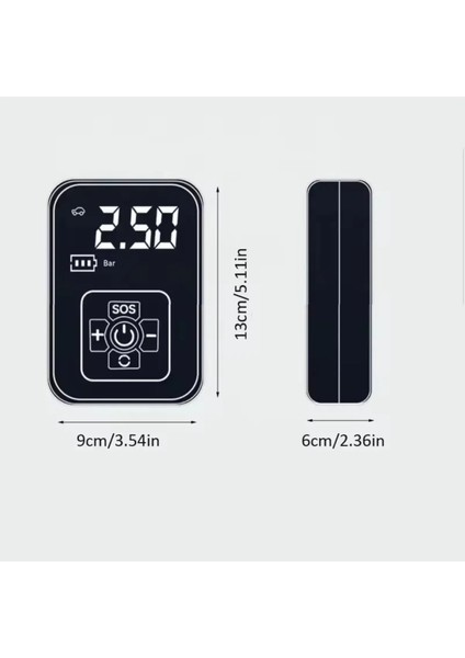 Mini Kablosuz Dijital Taşınabilir Kompresör Araç Lastik Top Şişirme Pompası