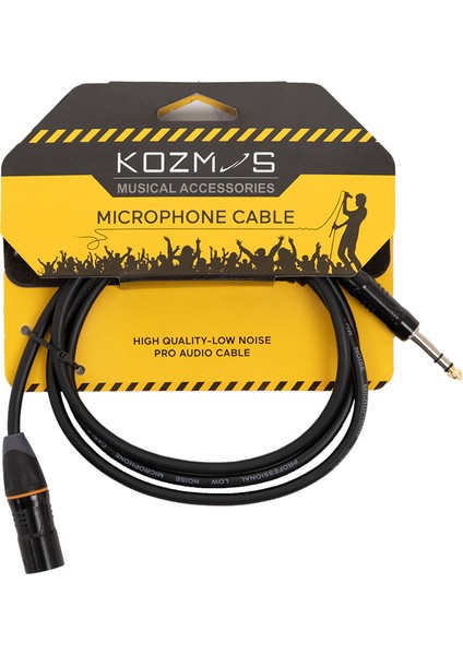 KCL-061-10M XLR-TRS 635mm Stereo 10M Kablo