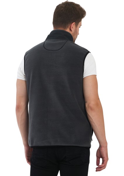 Erkek Polar Kolsuz Çift Renk Yelek 3 Cepli Comfort Fit fırsatları