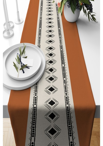 Modern Tasarım Dijital Baskılı Hediyelik Dekoratif Amerikan Servisi Runner 140X40 cm