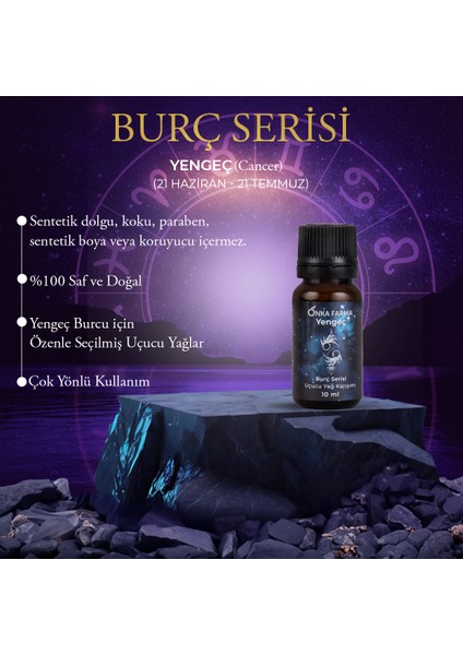 Yengeç Burcu Uçucu Yağ Karışımı 10 ml - Burç Serisi Aromaterapi