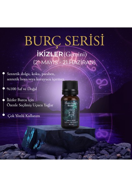 Ikizler Burcu Uçucu Yağ Karışımı 10 ml - Burç Serisi Aromaterapi