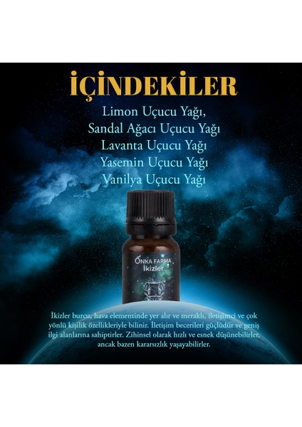 Ikizler Burcu Uçucu Yağ Karışımı 10 ml - Burç Serisi Aromaterapi