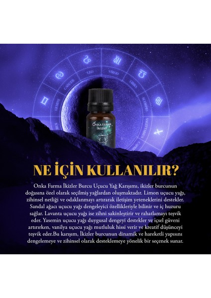 Ikizler Burcu Uçucu Yağ Karışımı 10 ml - Burç Serisi Aromaterapi