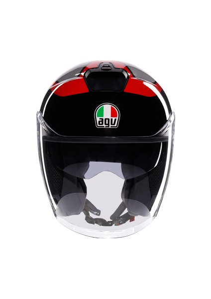 Irides Valenza Matt Grey Blk Red Açık Kask