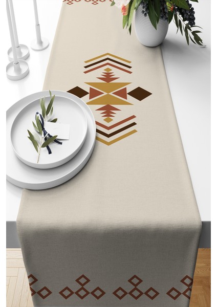 Modern Tasarım Dijital Baskılı Hediyelik Dekoratif Amerikan Servisi Runner 140X40 cm