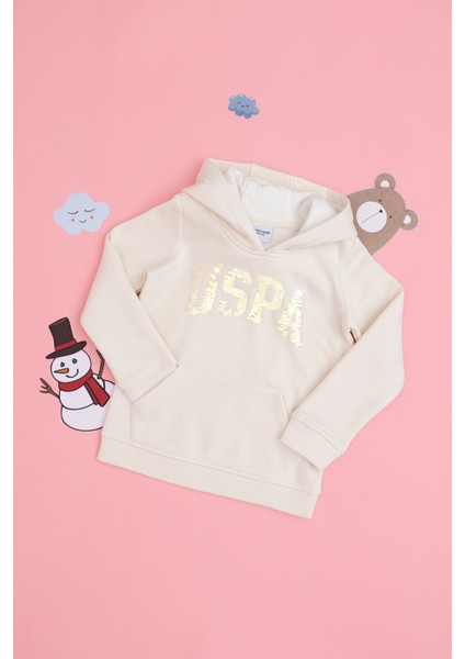 Kız Çocuk Krem Sweatshirt 50292512-VR071