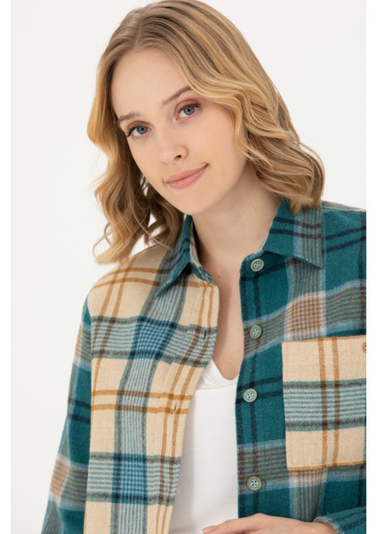 Kadın Mint Gömlek Desenli 50271850-VR090 modelleri