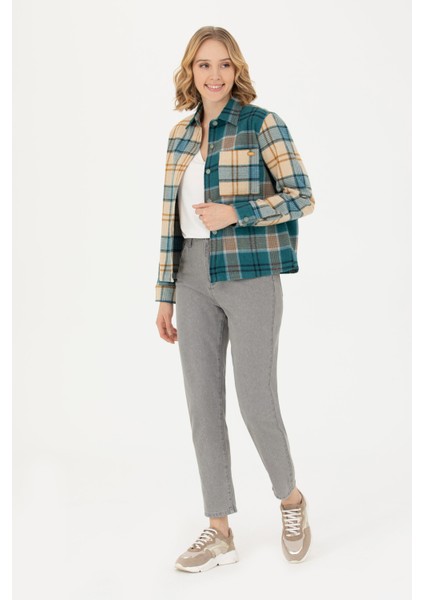 Kadın Mint Gömlek Desenli 50271850-VR090 indirimleri