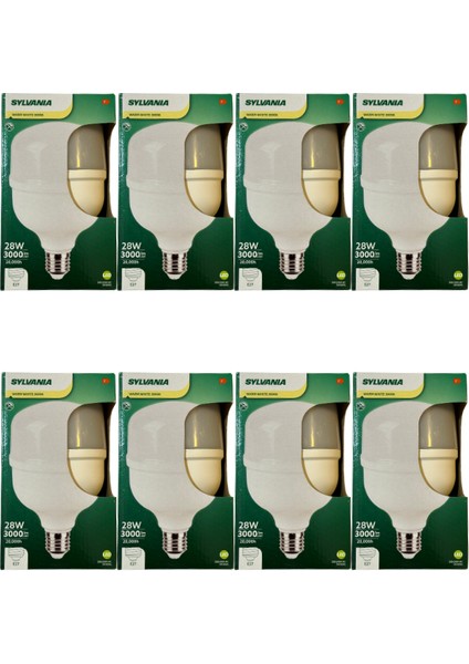 28W 3000K (Sarı Işık) E27 Duylu Torch Ampul (8 Adet)