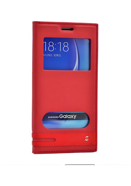 Galaxy J7 2016 Kılıf Pencereli Elite Kapaklı Kılıf