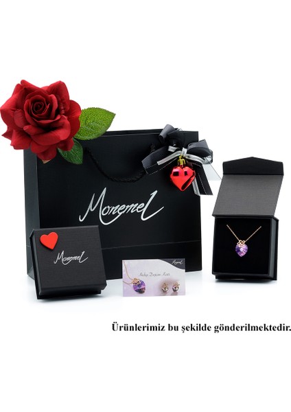 Kristal Mavi Yıldız Kolye ve Kupe Set (Altın Kaplama)