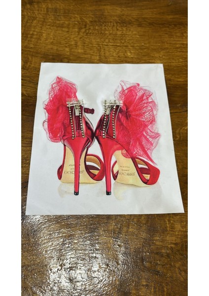 Zirkon Taş Püsküllü Pembe Saçlı Arma Dikiş Aplike 23X19 cm modelleri