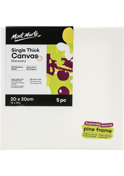 mm Tuval 20 x 20 cm 5'li Paket