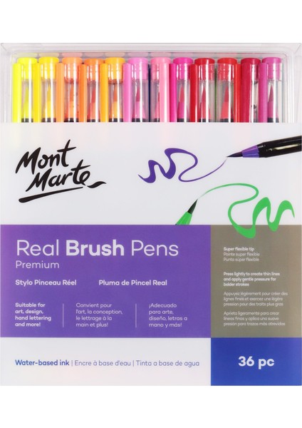 Mm Premium Gerçek Fırça Kalemleri 36'Lı