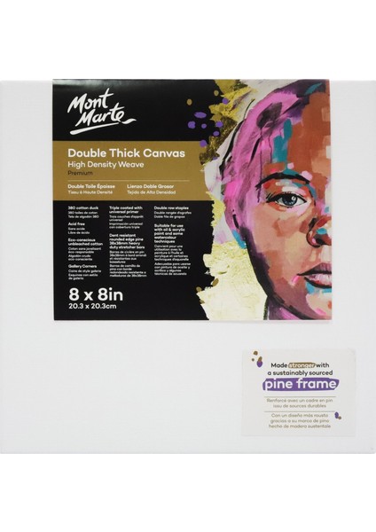 mm Premium Kanvas Çam Çerçeve Dt 20.3 x 20.3 cm