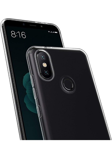 Xiaomi Redmi Note 6 Pro Kılıf Zore Süper Silikon Kapak-Renksiz