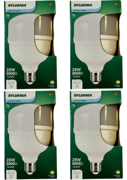 28W 6500K (Beyaz Işık) E27 Duylu Torch Ampul (4 Adet)