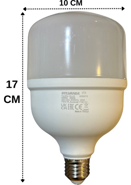 28W 6500K (Beyaz Işık) E27 Duylu Torch Ampul (4 Adet)