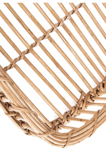 Sooboho Rattan Bambu Dekoratif Tepsi Küçük