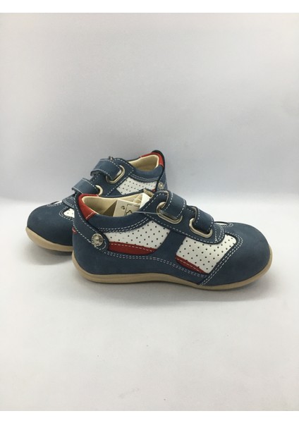 Ortopedik Çocuk Deri Nubuk Spor Ayakkabı 78-1 Mavi , Beyaz fiyatları