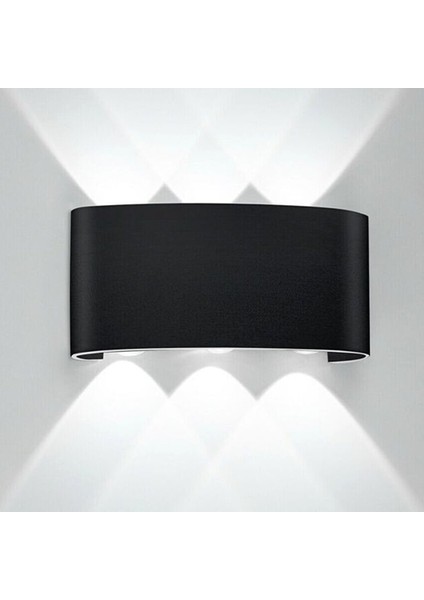 Dekoratif 10w Çift Yönlü Iç-Dış Mekan Siyah Kasa Amber Rengi Işık Duvar Aplik fırsatları