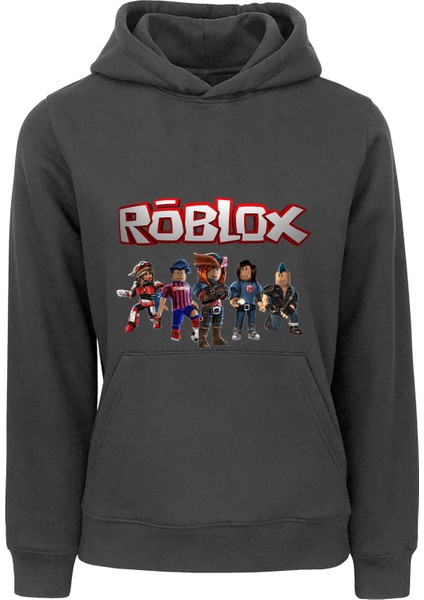 Unisex Oversize Roblox Baskılı Çocuk Sweatshirt