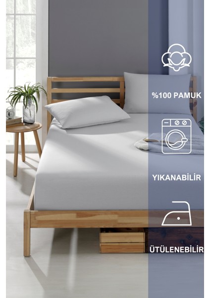 Akfil Kumaş Lastikli Fıtted Yastıklı Çarşaf Seti