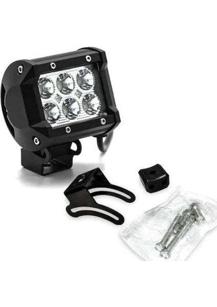 Metal Gövde Sis Farı Off Road 6 LED Beyaz Çakar