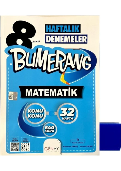 Günay Yayınları 8. Sınıf Bumerang Matematik Branş Deneme – Silgi