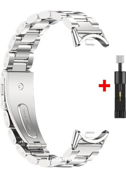 Xiaomi Mi Band 8 / Band 9 Kordon Klipsli Metal Kordon 04 +Kısaltma Aparatı