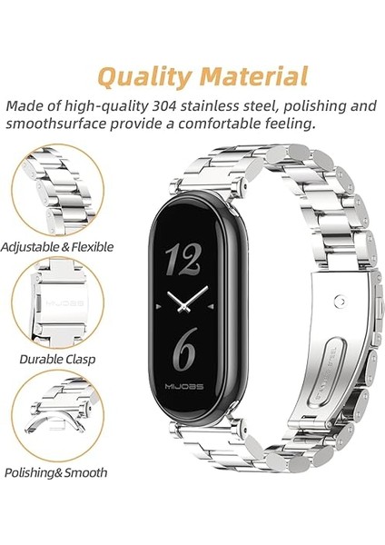 Xiaomi Mi Band 8 / Band 9 Kordon Klipsli Metal Kordon 04 +Kısaltma Aparatı modelleri