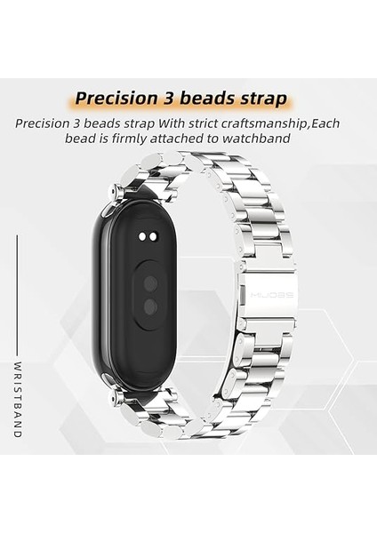 Xiaomi Mi Band 8 / Band 9 Kordon Klipsli Metal Kordon 04 +Kısaltma Aparatı fırsatları