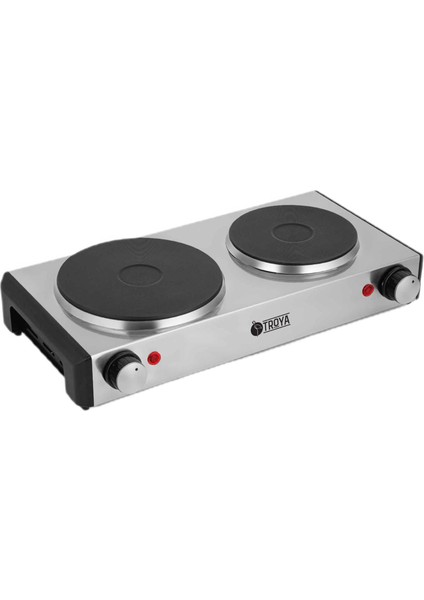 Troya TR-526 Çiftli 1500 W + 1000 W Elektrikli Hotplate 2500 Watt Ocak