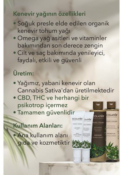 Selülit Karşıtı Vücut Peeling Organik Kenevir, Selülit Önleyici, Besleyici ve Sıkılaştırıcı 300 G /body Scrub Firming