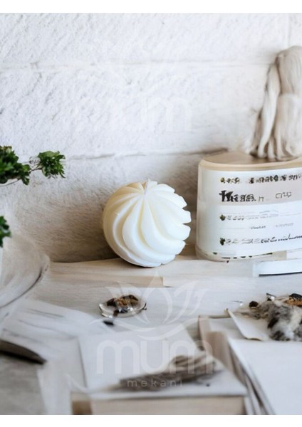 Dekoratif Mum Dönence Soya Wax Naturel
