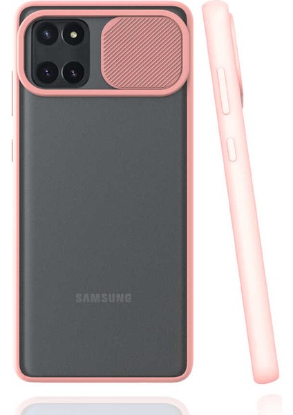 Samsung Galaxy A81 (Note 10 Lite) Kılıf Lensi Kapak - Pembe Açık