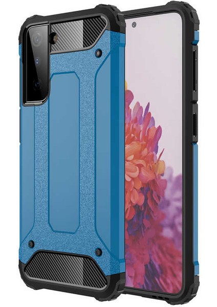 Samsung Galaxy S21 Kılıf Crash Silikon Kapak - Mavi