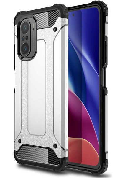 Xiaomi Redmi K40 Kılıf Crash Silikon Kapak - Gri