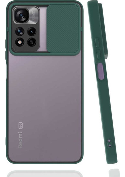 Xiaomi Redmi Infinix Note 11 Pro Plus 5g Kılıf Lensi Kapak - Koyu Yeşil