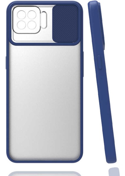 Oppo Reno 4 Lite Kılıf Lensi Kapak - Lacivert