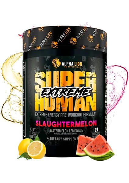 Superhuman Extreme Pre-Workout Preworkout Intense Sustained Energy And Focus Elevated Nitric Oxide Maximum Pump Nutrient Delivery