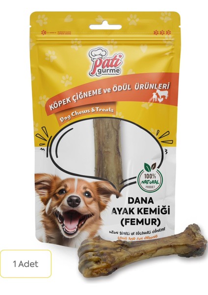 Pati Gurme Dana Ayak Kemik (1 Adet) %100 Doğal Köpek Ödül Maması