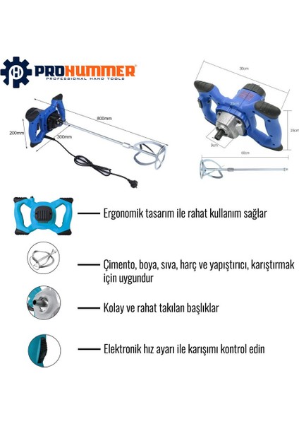 Elektrikli Harç Karıştırıcı 1600W fiyatları