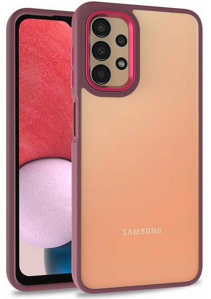 Samsung Galaxy A53 5g Kılıf Flora Kapak - Kırmızı