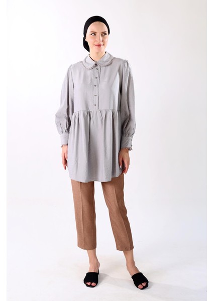 4069a Bebe Yaka Tunik Gri fiyatları
