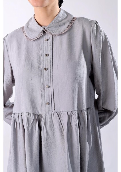 4069a Bebe Yaka Tunik Gri fırsatları