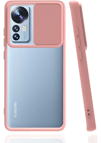 Xiaomi Mi 12 Kılıf Lensi Kapak - Pembe Açık